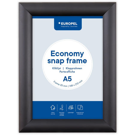 Europel - pel Click frame Economy, frame 25 mm, ft A5, black