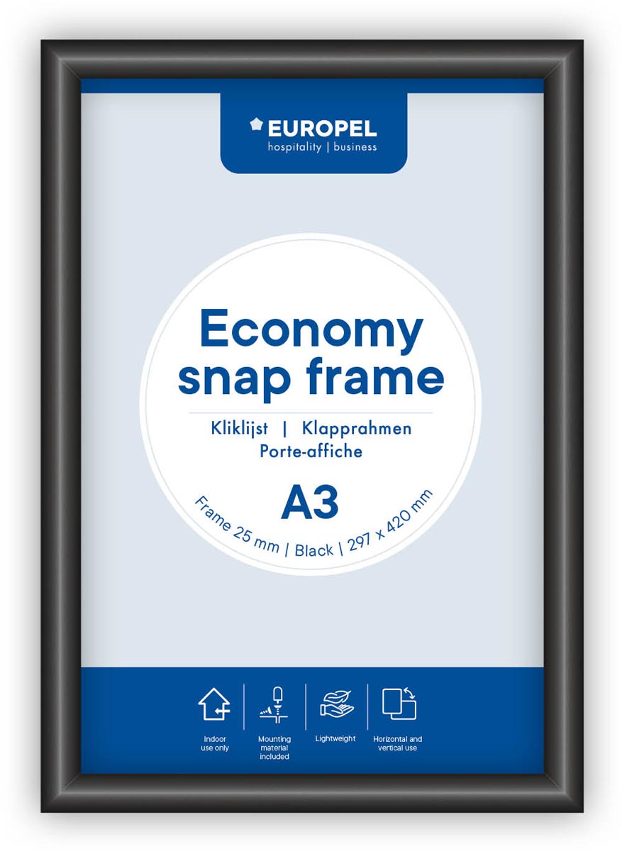 Europel - Kliklijst europel economy a3 zwart