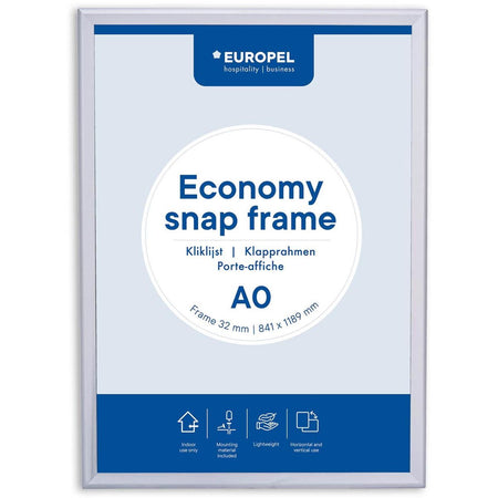 Europel -  pel clicklijst Economy, 32 mm, ft A0, zilver