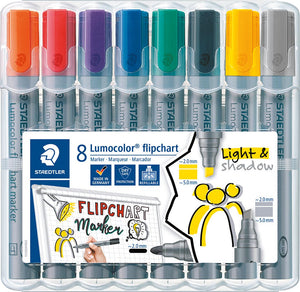 Staedtler -  merkstift Lumocolor Flipchart 8 stuks