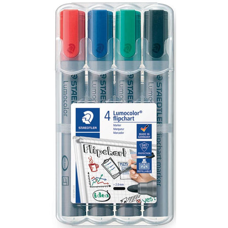 Staedtler - Rotulador 356 para rotafolio redondo 2mm 4 piezas surtido