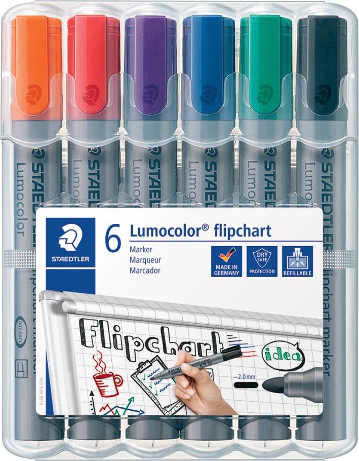Staedtler - Markenmarker Lumocolor Flipchart 6 Stück