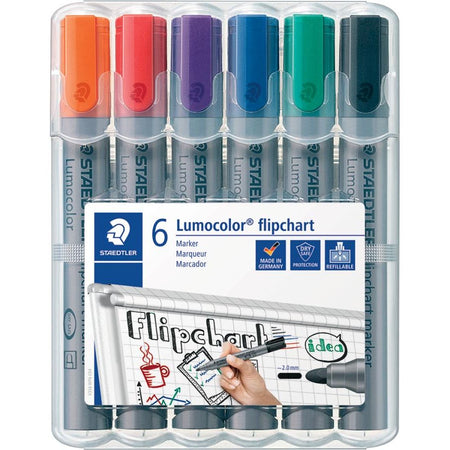 Staedtler - marqueur de marque Lumocolor Flipchart 6 pièces