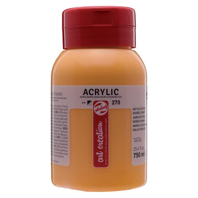 Talens Art Creation - Art Creation acrylic paint bottle of 750 ml, dark azo yellow