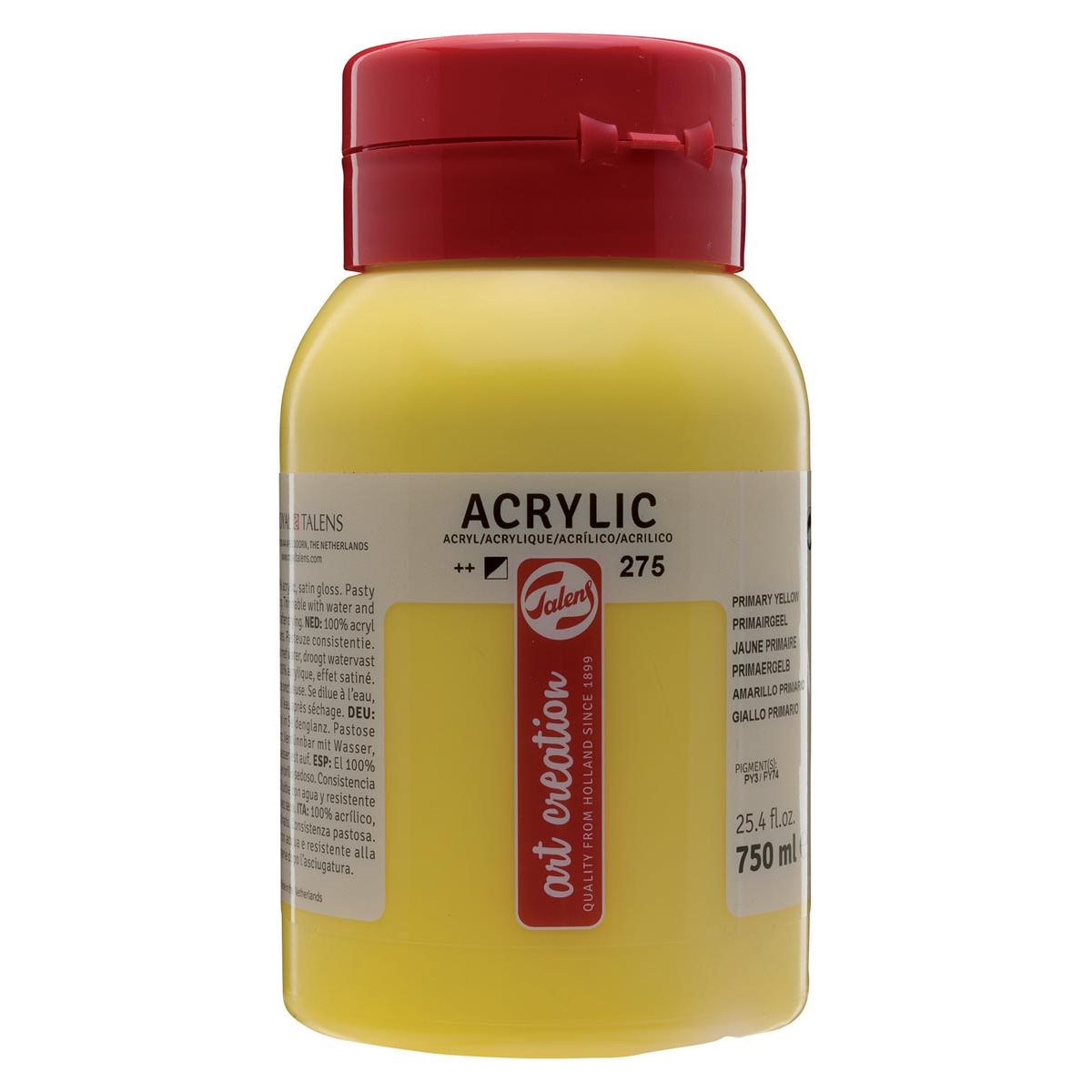 Talens Art Creation – Art Creation Acrylfarbe, Flasche mit 750 ml, Primärgelb