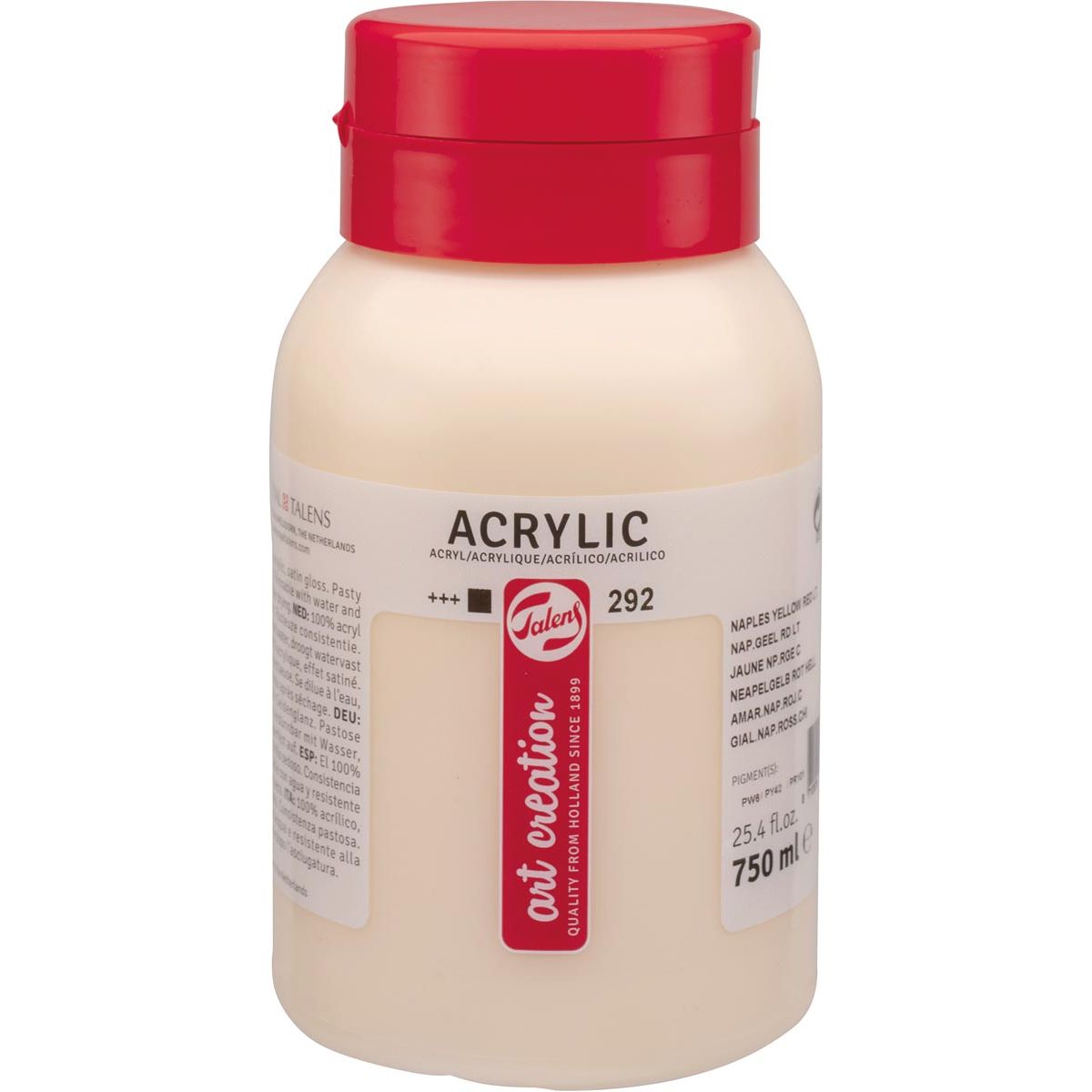 Talens -  Art Creation acrylverf flacon van 750 ml, napelsgeel rood licht