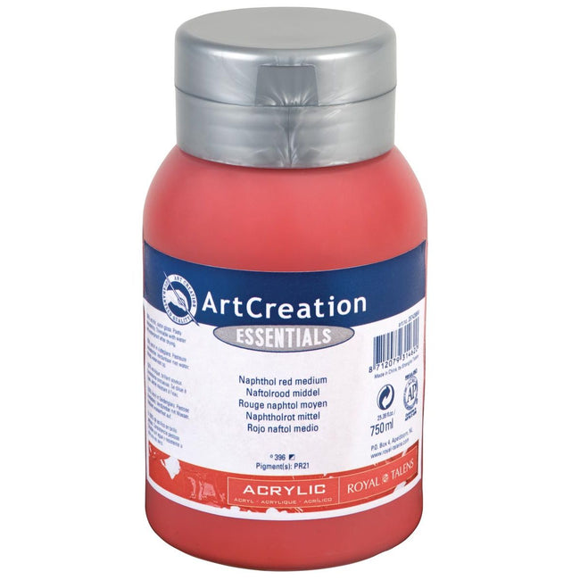 Talens Art Creation - Art Creation acrylic paint bottle of 750 ml, medium naphthol red