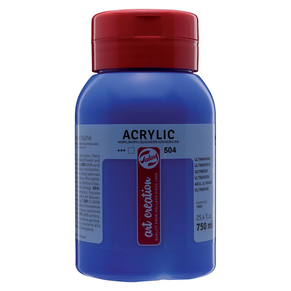 Talens Art Creation - Flacone di pittura acrilica Art Creation da 750 ml, blu oltremare