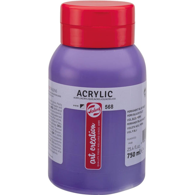 Talens - Pittura acrilica Art Creation bottiglia da 750 ml, blu-viola permanente
