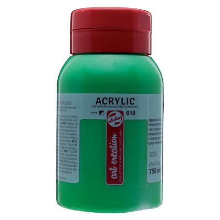 Talens Art Creation – Art Creation Acrylfarbe, Flasche mit 750 ml, helles Permanentgrün