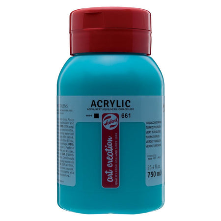 Talens Art Creation – Art Creation Acrylfarbe, Flasche mit 750 ml, türkisgrün