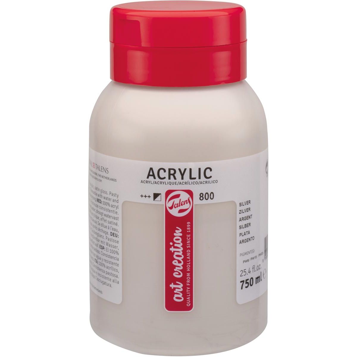 Talens -  Art Creation acrylverf flacon van 750 ml, zilver
