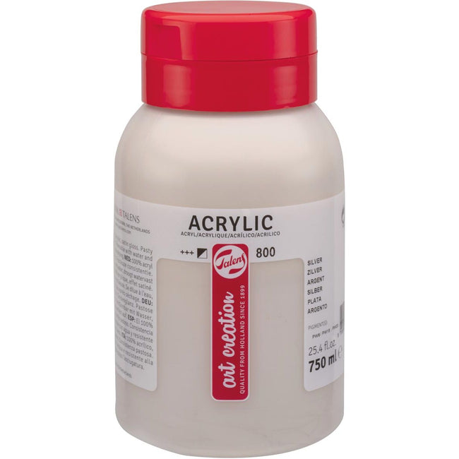 Talens - Peinture acrylique Art Creation flacon de 750 ml, argent