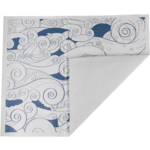 DEPA® - Blatt | Edelpackvel | Papier + PE | 33x40cm | Wellen | weiß Blau 15 kg