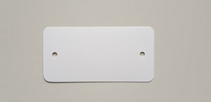 Klika -  PVC labels 64x118 mm wit 2xgat rond hoek