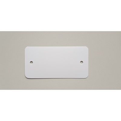 Klika - Etiquettes PVC 64x118 mm blanc 2xtrou coin rond 2 pièces