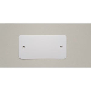 Klika - Etiquettes PVC 64x118 mm blanc 2xtrou coin rond 2 pièces