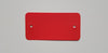 Klika - PVC labels 64x118mm red2xhole round corner