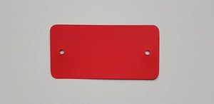 Klika -  PVC labels 54x108 mm rood 2 gaten 1000st