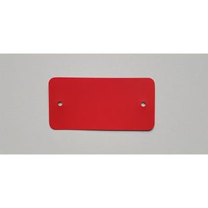 Klika -  PVC labels 54x108 mm rood 2 gaten 1000st
