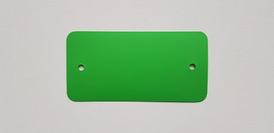 Klika - Etiquetas de PVC 64x118mm verde2xagujeros esquina redonda
