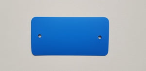 Klika -  PVC labels 64x118mm blauw2xgat rondehoek