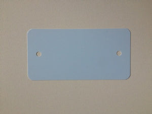 Klika -  PVC labels 64x118mm lichtblauw2xgat rond