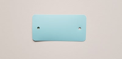 Klika - Etiquettes PVC 54x108 mm bleu pastel 2 trous