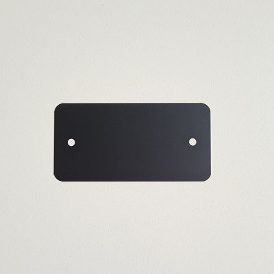 Klika - PVC labels 54x108 mm black 2 holes