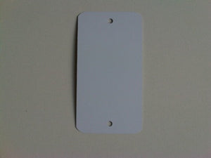 Klika - Label metal 55x100 mm white 2 holes 1000