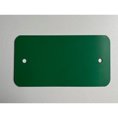 Klika - Etichetta metallica 65x120 mm verde 2 fori