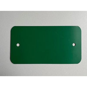 Klika – Etikett aus Metall, 65 x 120 mm, grün, 2 Löcher