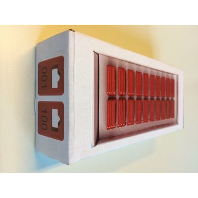 Klika - Wardrobe numbers numbered red 001-100