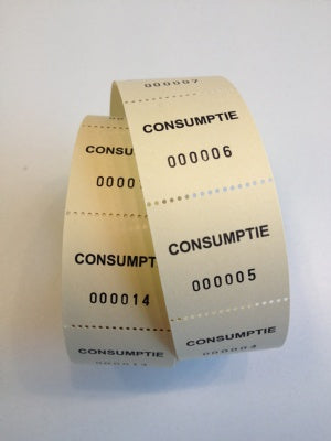 Klika - Consumption vouchers on roll yellow 500 per roll