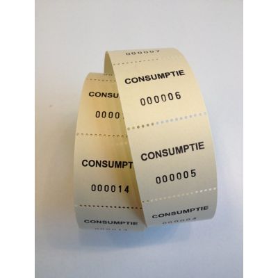 Klika - Consumption vouchers on roll yellow 500 per roll
