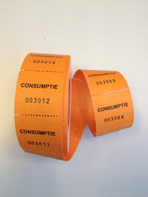 Klika - Consumption vouchers on roll orange 500 p roll