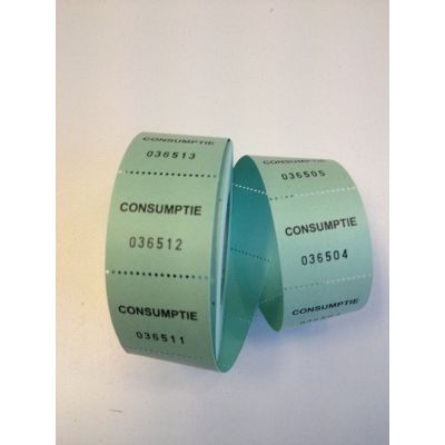 Klika - Consumption vouchers on roll green 500 roll