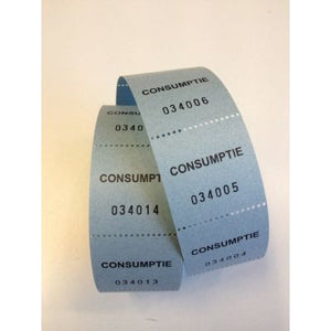 Klika - Consumption vouchers on roll blue 500 roll 20 pieces
