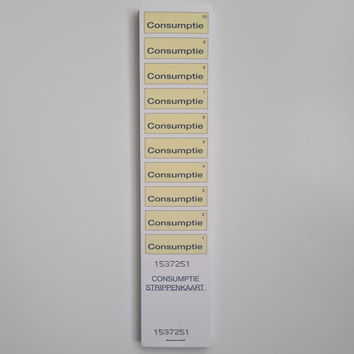 Klika - Consumption strip cards YELLOW block 50