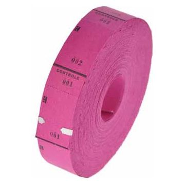 Klika - Ticketrol fuchsia-roze 30x65mm 1000 stuk20 stuks