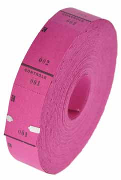 Klika - Rouleau de tickets rose fuchsia 30x65mm 1000 pièces