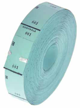 Klika - Ticketrol blauw 30x65mm 1000 stuks