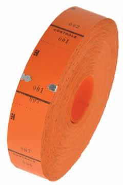 Klika - Ticketrol Oranje 30x65mm 1000 pièces - 20 pièces