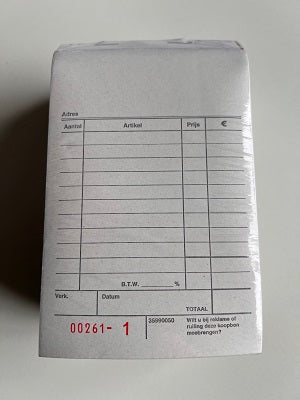 Klika - Libretto per ricevute stampato in modo neutro 10x15 cm 160 pezzi