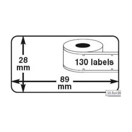 Klika - Thermo -Bezeichnungen 28x89mm 260 pro Rolle - 40 Stück