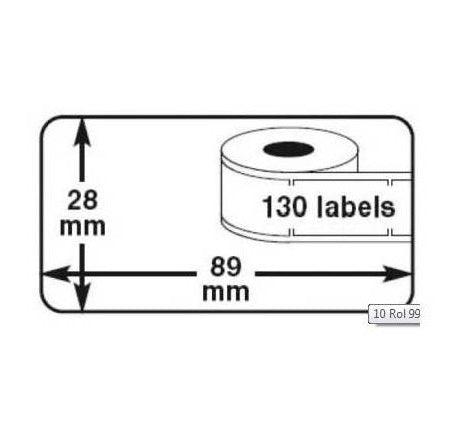 Klika - Thermal labels 28x89mm 260 per roll