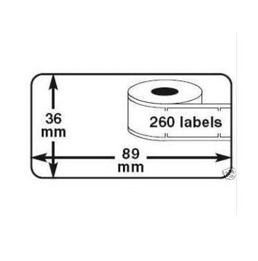 Klika - Thermo Labels 36x89mm 260 par rouleau