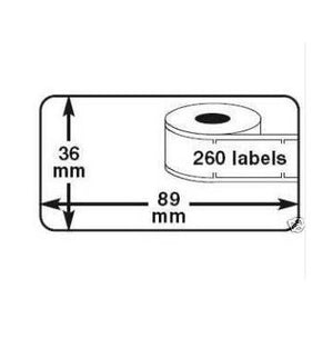 Klika -  Thermo-etiketten 36x89mm 260 per rol