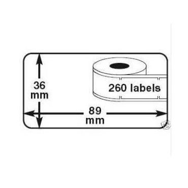 Klika -  Thermo-etiketten 36x89mm 260 per rol