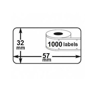 Klika - Thermal labels 57x32mm removable 1000 8 pieces